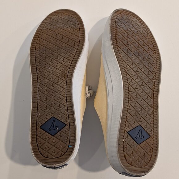 Sperry Crest Vibe Yellow Chambray Mule Sneakers Women Size 8 - Picture 3 of 5